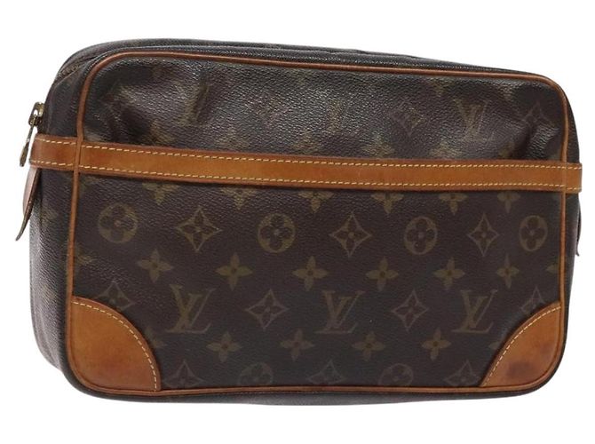 LOUIS VUITTON Monogram Compiegne 28 Clutch Bag M51845 LV Auth BA5404