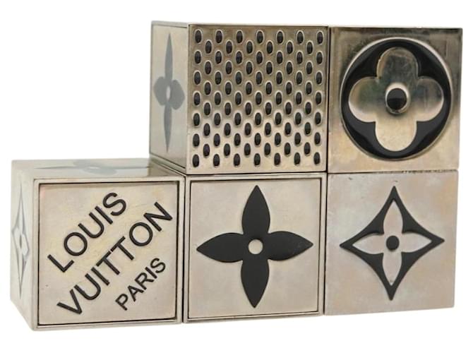 LOUIS VUITTON Monogram Gamecube Paper weight metal Silver M99454 LV Auth 140763 Silvery  ref.2499045