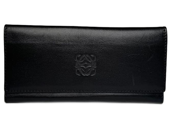 Vintage Loewe Madrid Leather Wallet black