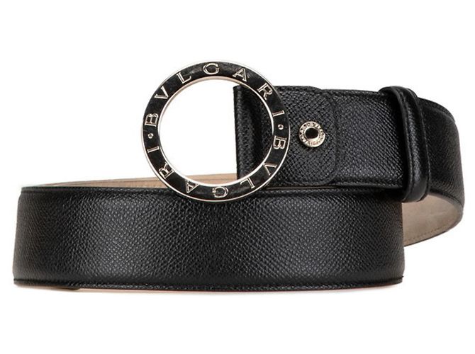 Bulgari Cintura da uomo B.zero1 di Bvlgari Nero Argento
