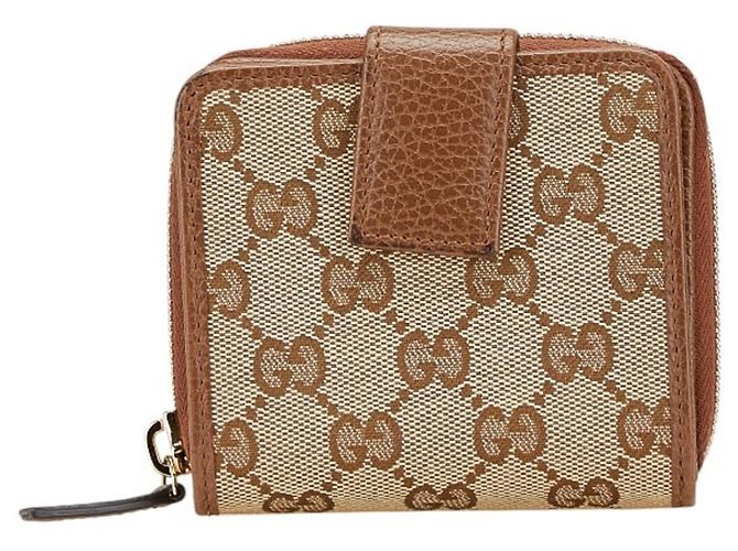 Gucci GG Canvas Zip-Around Bifold Wallet