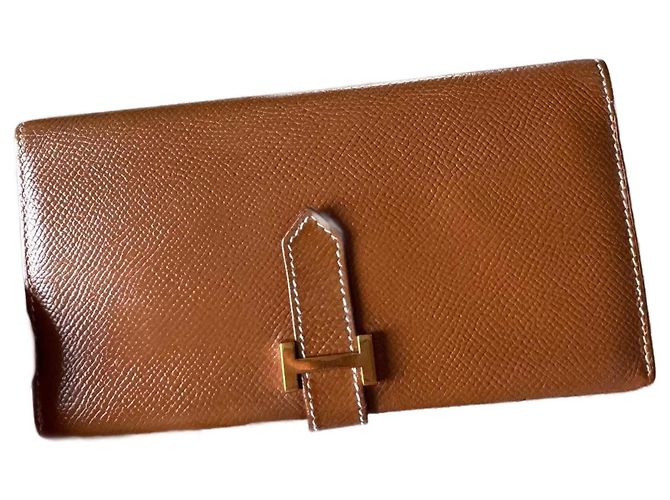 Hermès Béarn Wallet Gold Epsom Leather Brown Caramel Camel