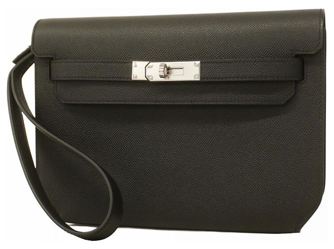 Sac à main Kelly Depeche 25 d'Hermès Noir