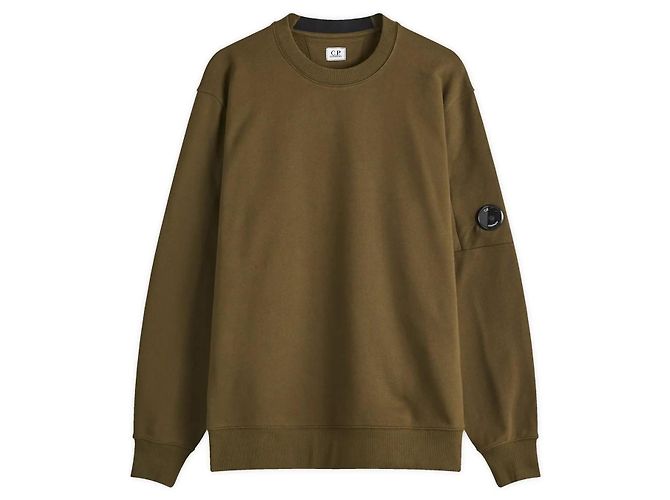 CP Company Diagonal Raised Fleece Sweatshirt Grün