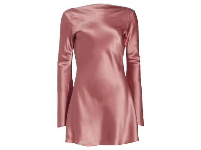 Cult Gaia Milla Mini Satinkleid Rosa Pink