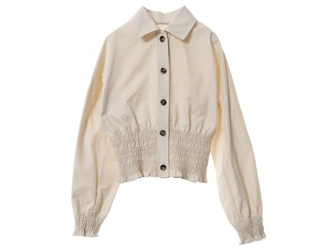 Abrigo de algodón Crudecell de Hermès Beige Crudo