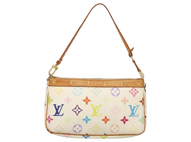 Louis Vuitton Pochette Accessoires Monogram Multicolor White Cloth  ref.2500714