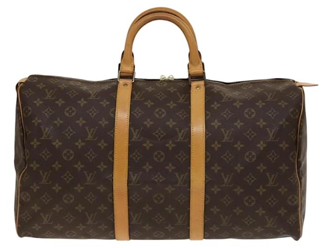 Louis Vuitton Keepall Bag Monogram Canvas 50 Brown Cloth  ref.2501050