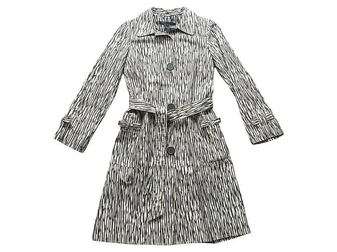 Gabardina Marc Jacobs de algodón con estampado de cebra Negro Blanco