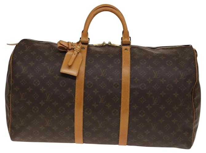 Louis Vuitton Keepall Bag Monogram Canvas 55 Brown Cloth  ref.2501233