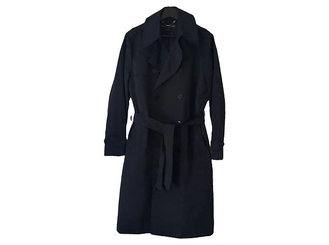 Trench Ralph Lauren Blu Notte Seta e Poliestere Blu navy Blu scuro