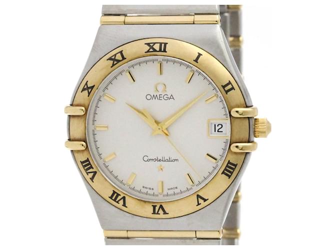 OMEGA Constellation 18K Gold Steel Quartz Mens Watch  ref.2501293