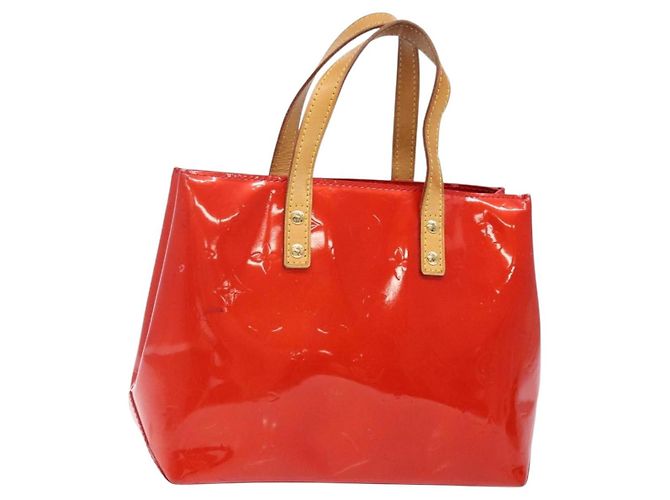 LOUIS VUITTON Monogram Vernis Reade PM Sac à main Rouge M91088 LV Auth ep10876