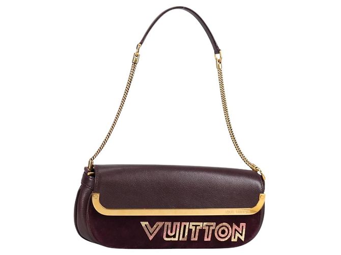 LOUIS VUITTON Bolsa Pochette Avant-Garde em Couro 2011S/S M97092 LV Auth BA5478V