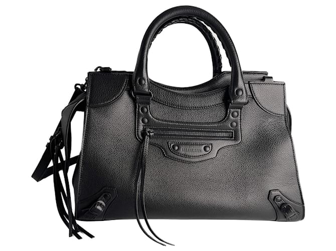 Balenciaga Neo Classic City Large Leather Tote Handbag Black  ref.2503439