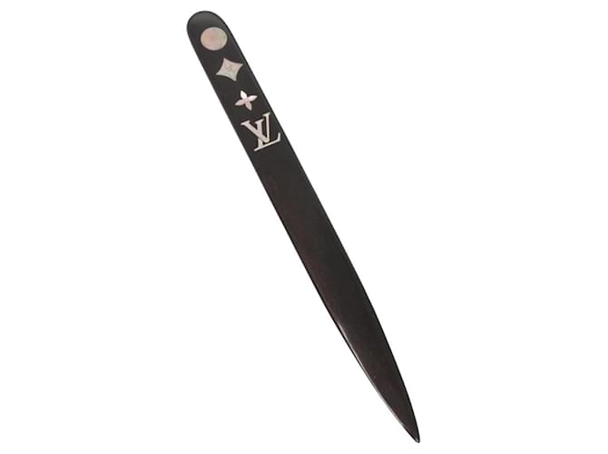 LOUIS VUITTON Paper Knife Wood Brown LV Auth 142383V  ref.2503465