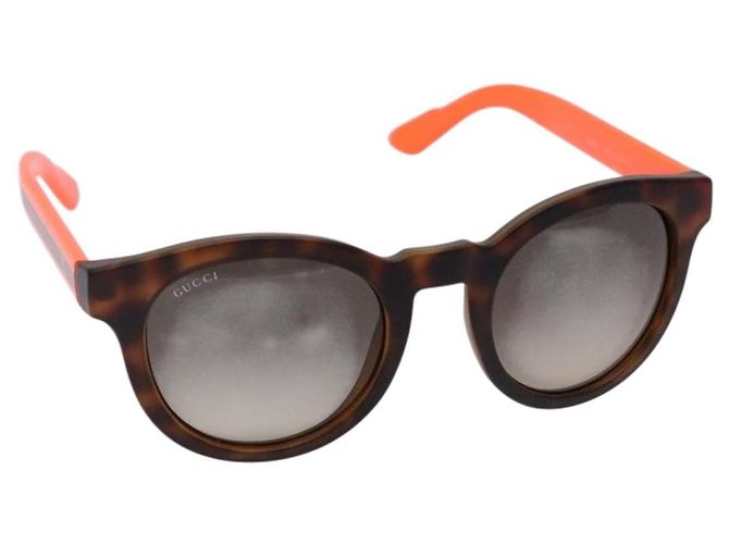 GUCCI Sunglasses plastic Orange Auth yk19462