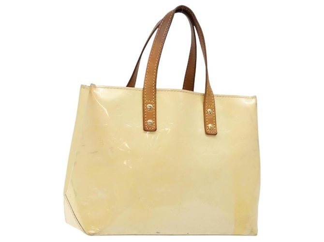 LOUIS VUITTON Handtasche Monogram Vernis Reade PM Perle M91336 LV Auth BA5208