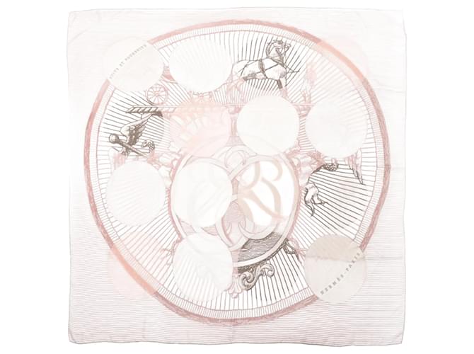 Hermès Carré 140 "SUITE ET POURSUITE" Silk handkerchief in Pink  ref.2503728
