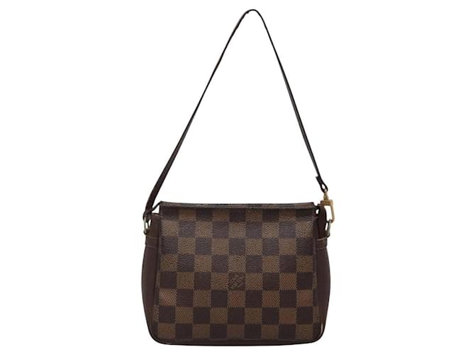 Bolsa de Maquiagem Louis Vuitton Damier Marrom Lona  ref.2503809