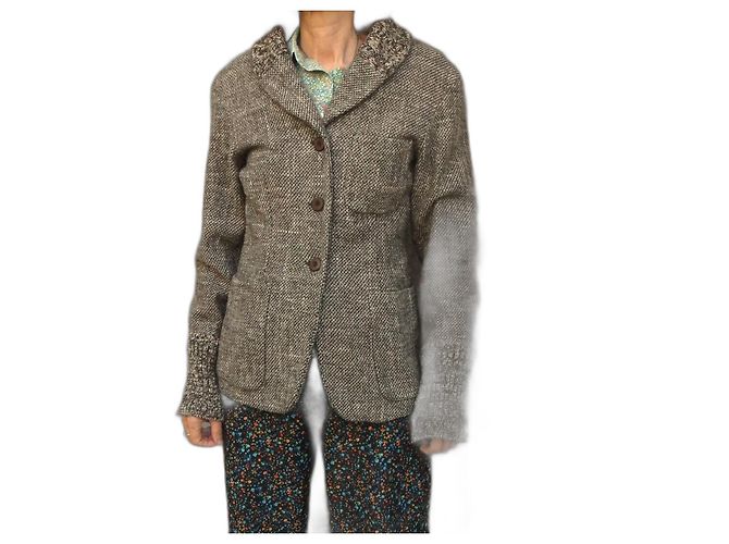 Max Mara Brown Wool and Silk Jacket