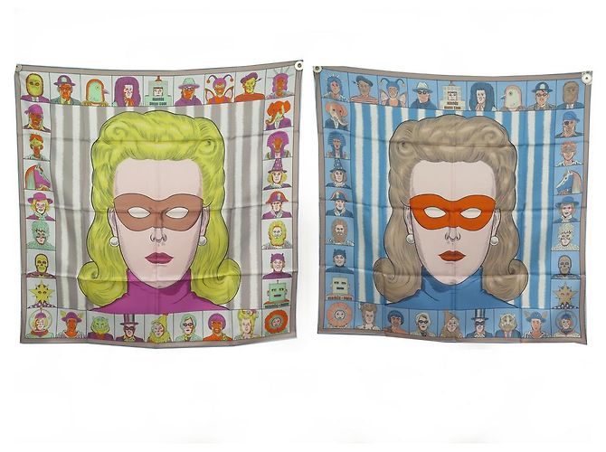Hermès NEUER HERMES SCHAL DRESS CODE DOUBLE FACE DANIEL CLOWES GRAU SEIDENSCHAL
