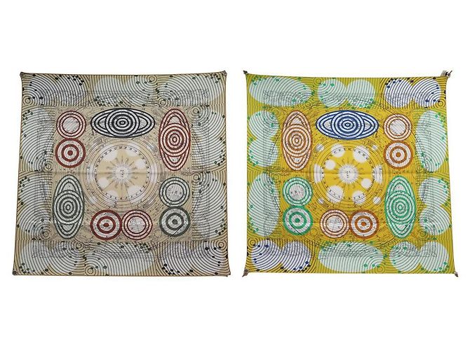 Hermès NEW HERMES ASTRONOMY ASTROLOGY DOUBLE-SIDED SILK SCARF 90CM Multiple colors