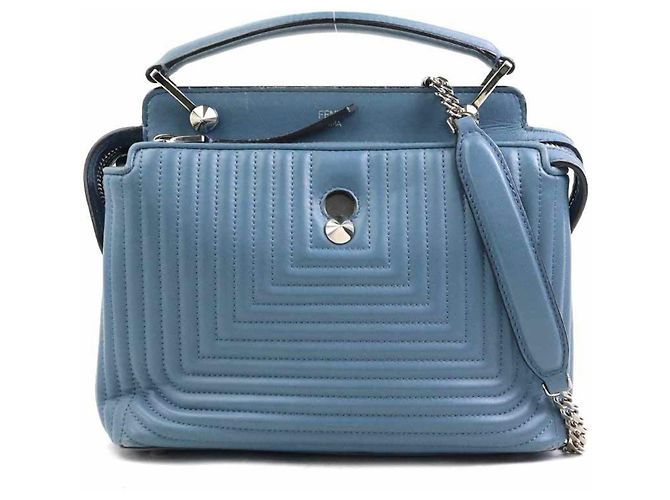 Fendi Dotcom Shoulder Bag Blue