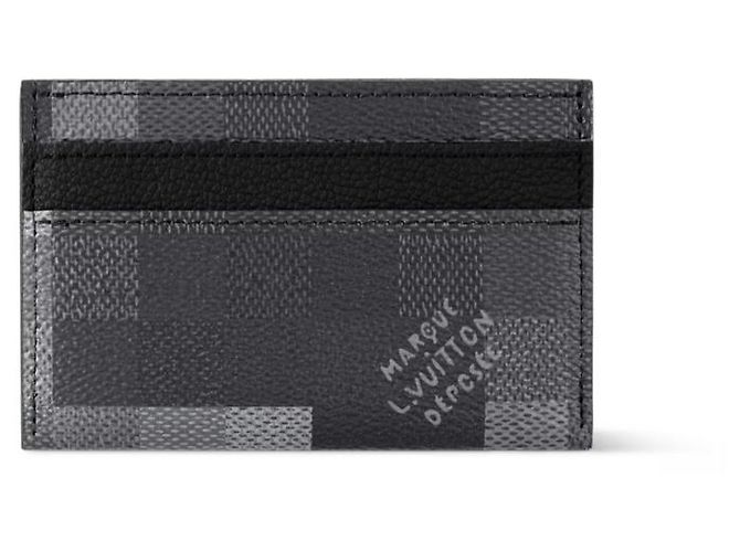 Louis Vuitton LV Double card holder damouflage Grey