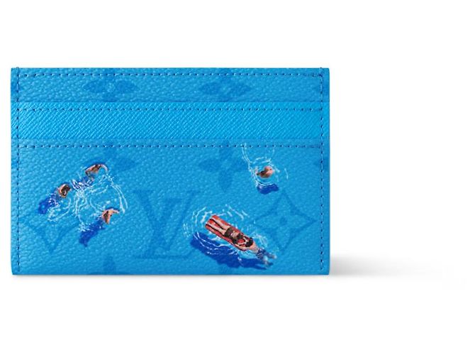 Louis Vuitton LV Double Card Holder blue Lagoon