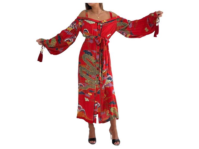 Autre Marque Vestido maxi Adriana Degreas Multicolor