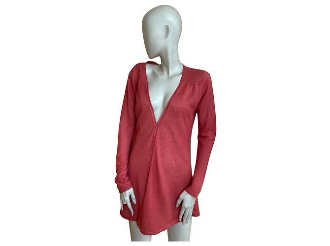 Gerard Darel Gérard Darel Cardigan 100% Leinen – Größe 1 (S) Koralle