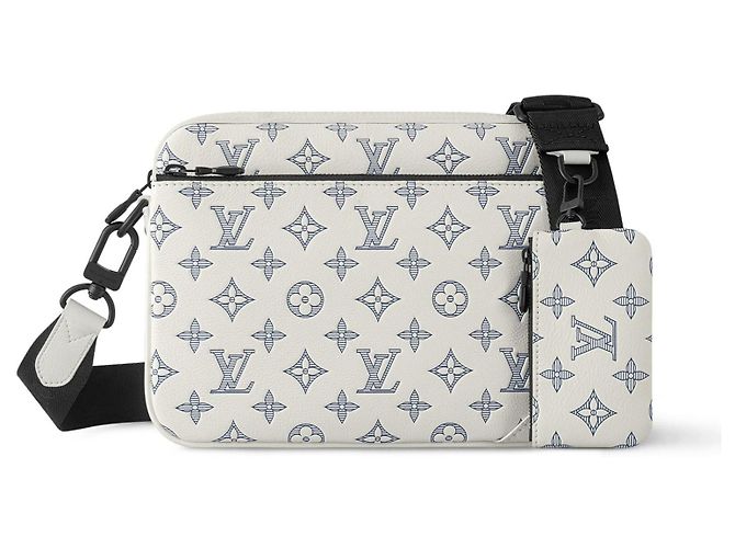 Louis Vuitton Sac Messager Trio Cuir Monogram Blanc