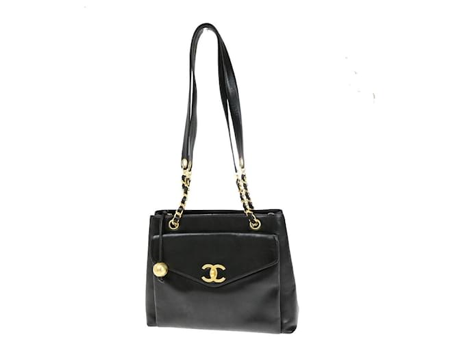 Chanel Timeless CC Pocket Chain Tote Stitched Calfskin Large Black Leather  ref.2505407