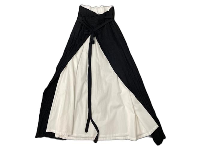 Autre Marque Skirts Black White Cotton Wool  ref.2505447