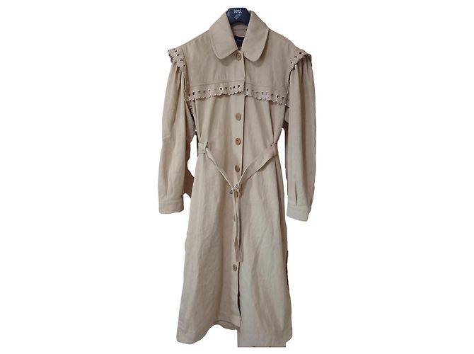 Abrigo trench Magali Pascal de algodón beige