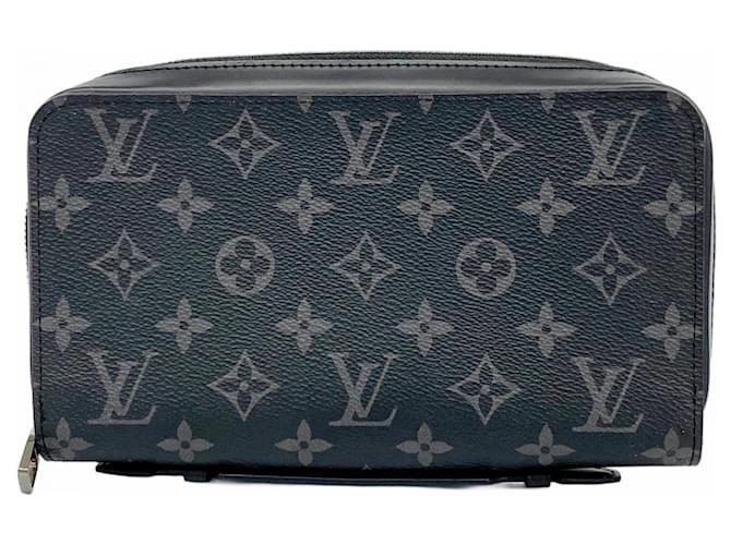 Louis Vuitton Monogram Eclipse Zippy XL Long Wallet Black  ref.2505837