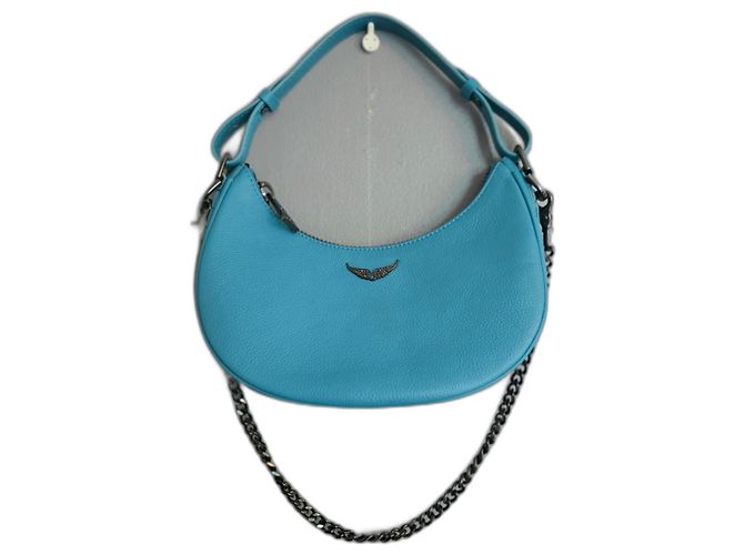 Zadig & Voltaire Bolsa Moonrock Couro Azul Turquesa