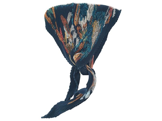 Constance Lenço plissado de seda Hermès Multicor