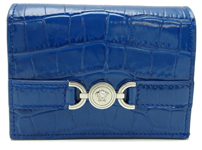 Versace Medusa 95 Bifold Wallet Blue