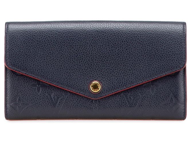 Louis Vuitton Monogram Empreinte Langbörse Rot Marineblau