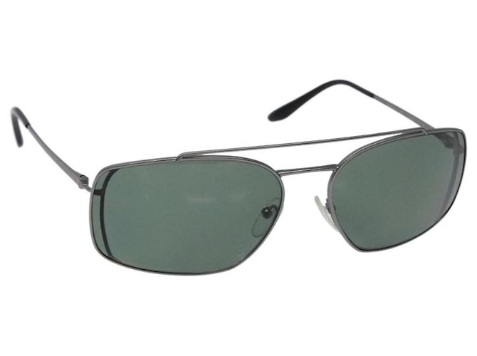 PRADA Sunglasses Metal Silver Auth BA5379 Silvery