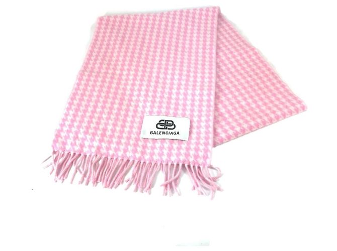 Écharpe à franges avec logo Check de Balenciaga