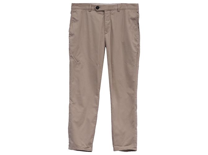 Calças Slim Fit Brunello Cucinelli em Algodão Bege