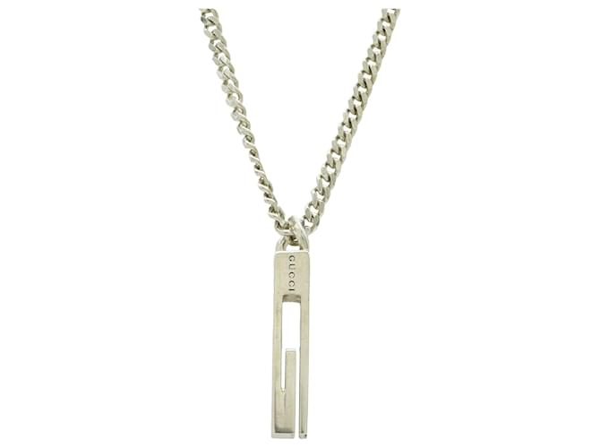 Gucci G Motif Ag925 Pendant Necklace Silvery Metallic Metal  ref.2507926