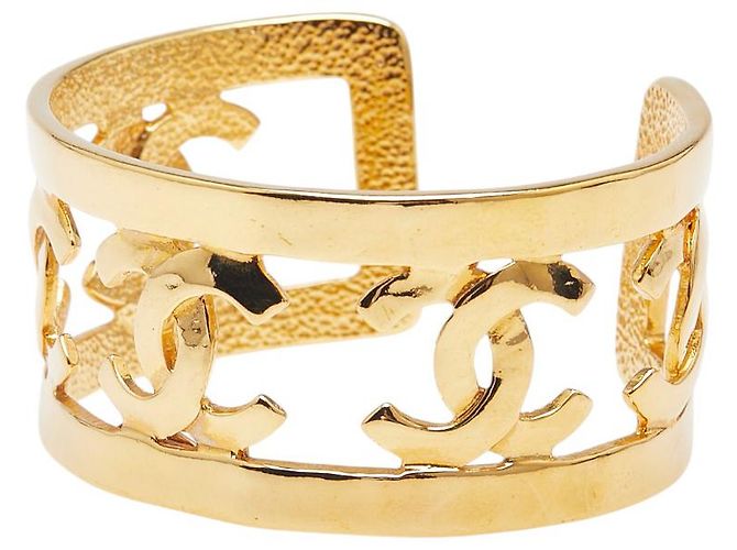 Timeless Bracciale Coco Mark di Chanel D'oro Metallico Metallo