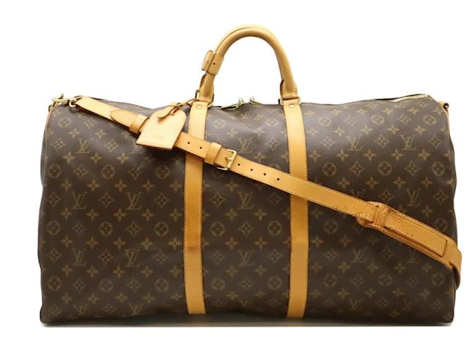 Louis Vuitton Monogram Keepall 2way bag M41412 Brown Cloth  ref.2508296