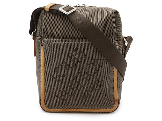 Louis Vuitton Citadin Damier Geant Shoulder Bag Green Cloth  ref.2508337