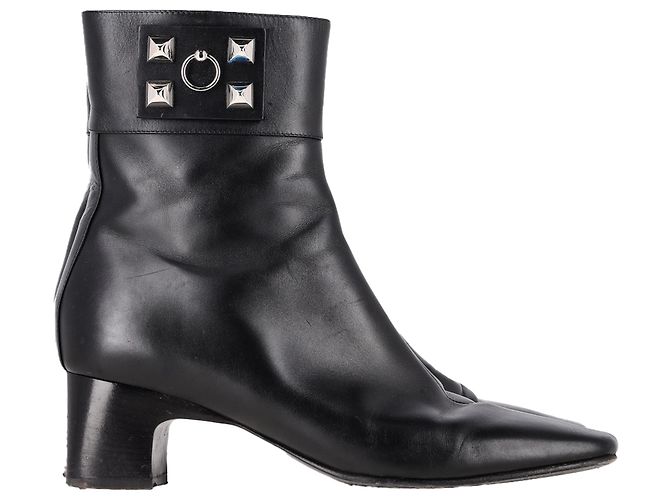 Botines Hermès Decouverte 50 en cuero negro