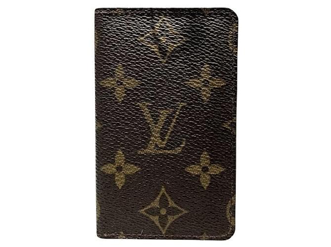 Louis Vuitton Pochette Carte Visite Monogram Card Case Brown Cloth  ref.2508717